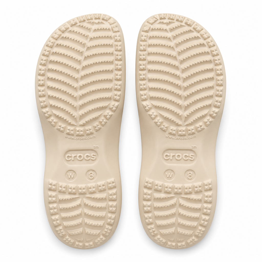 Crocs Classic Platform Glitter Clog W — Shitake